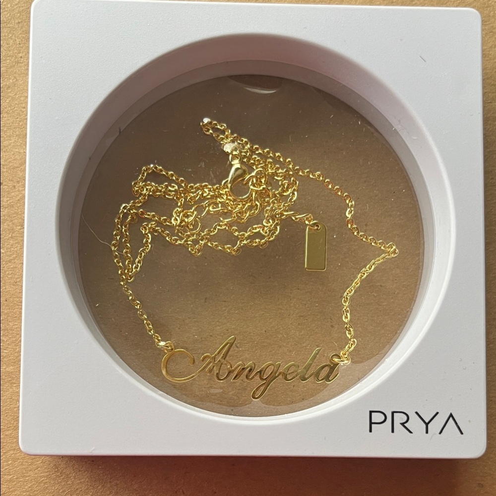 Angela - Gold Plated Name Necklace